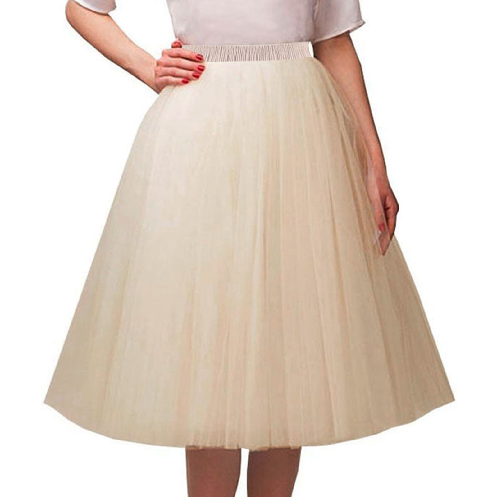 Dresses Women's A Line Short Knee Length Puffy Tulle Party Dress Skirt  Summer Dress for Women Plus Size Maxi Prom Casual Dresses - Walmart.com